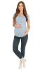 MijaCulture – Long Full Lenght Warm Maternity Leggings for Cool Weather 3006  Dark Grey